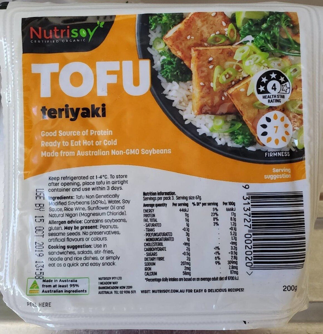 Nutrisoy Tofu - Teriyaki - 200g